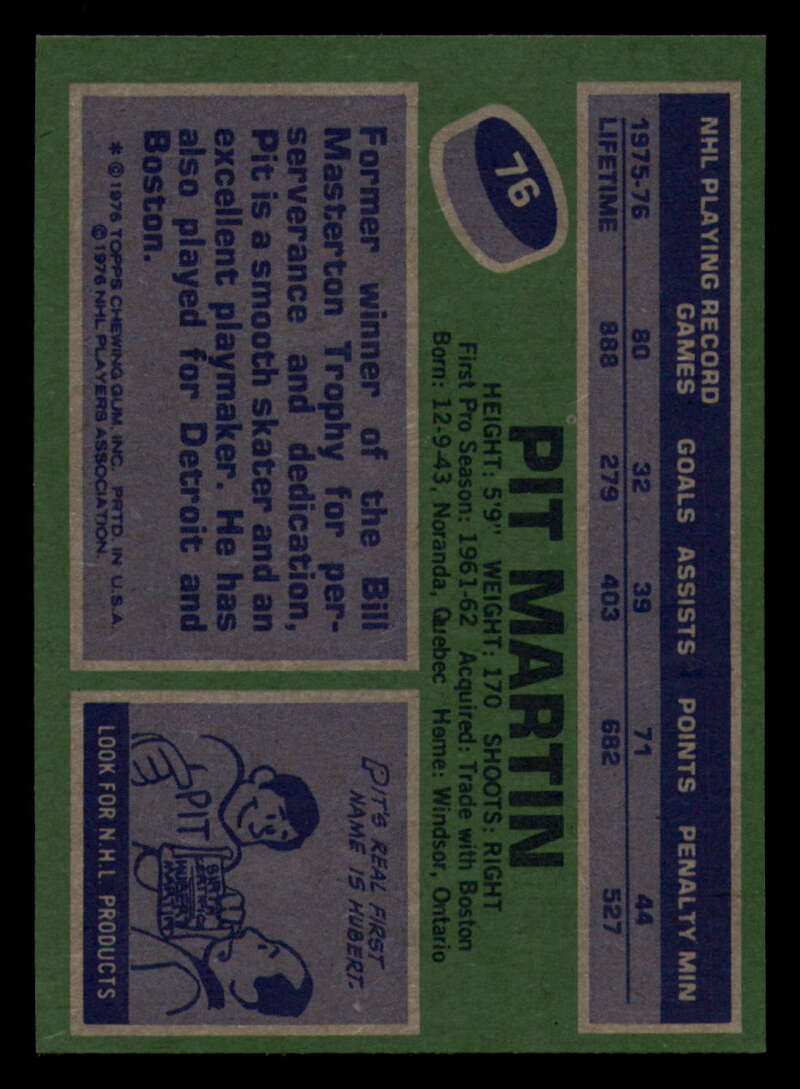 1976-77 Topps Hockey  #6 - #85 - Complete your set - Pick your Card - Picture 357 of 423