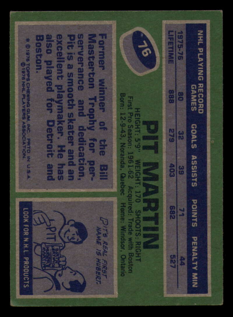 1976-77 Topps Hockey  #6 - #85 - Complete your set - Pick your Card - Picture 359 of 423