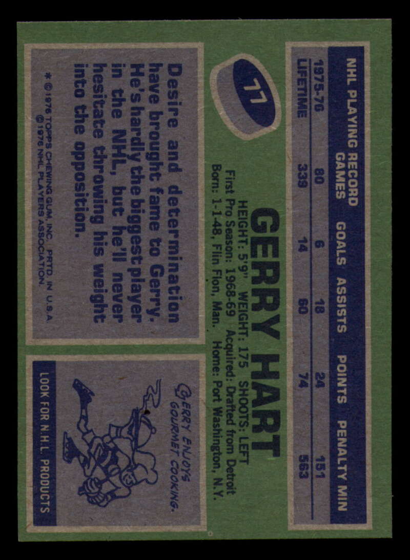 1976-77 Topps Hockey  #6 - #85 - Complete your set - Pick your Card - Picture 365 of 423