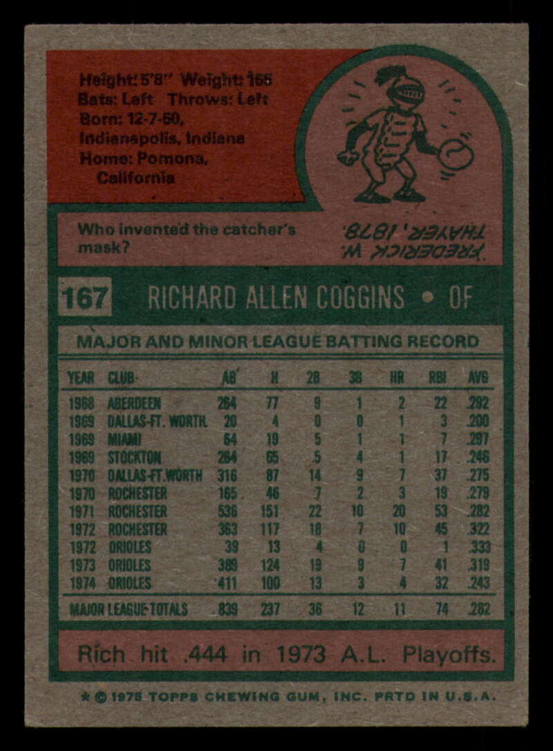 1975 Topps Baseball #166 - #259 - Complete your set - Pick your card - Picture 31 of 451