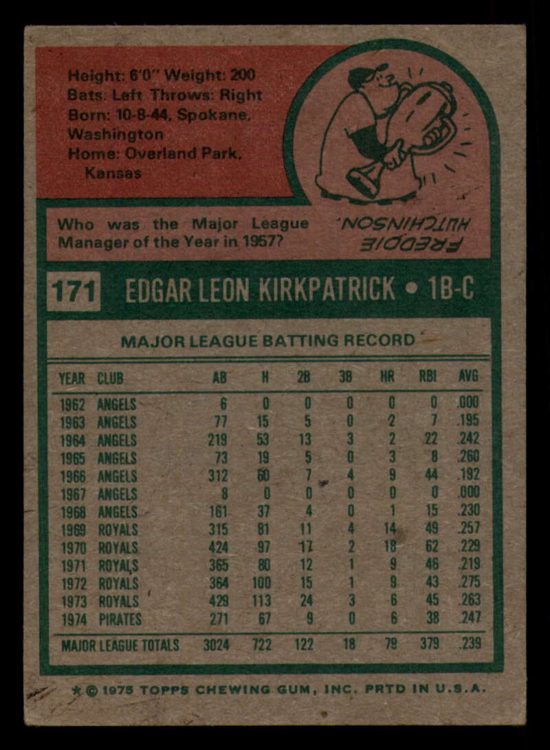 1975 Topps Baseball #166 - #259 - Complete your set - Pick your card - Picture 59 of 451