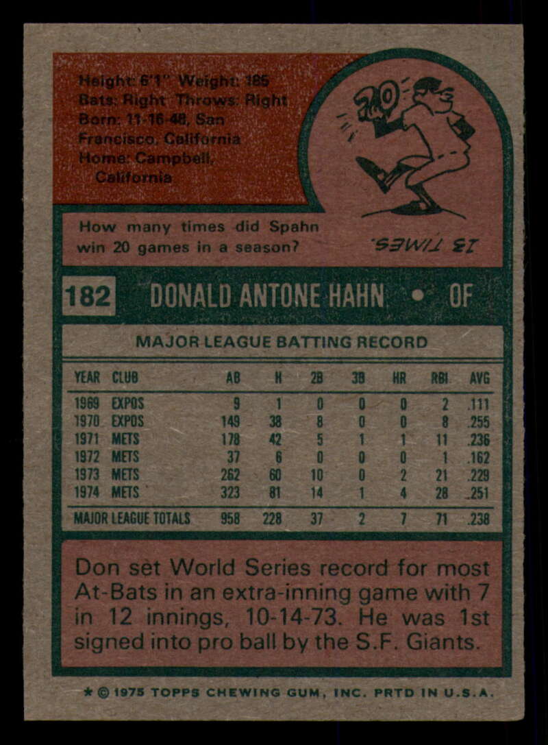 1975 Topps Baseball #166 - #259 - Complete your set - Pick your card - Picture 135 of 451