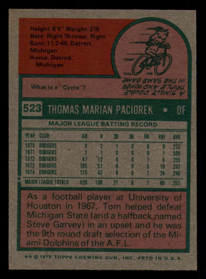 1975 Topps Baseball #516 - #585 - Complete your set - Pick your card - Picture 51 of 489