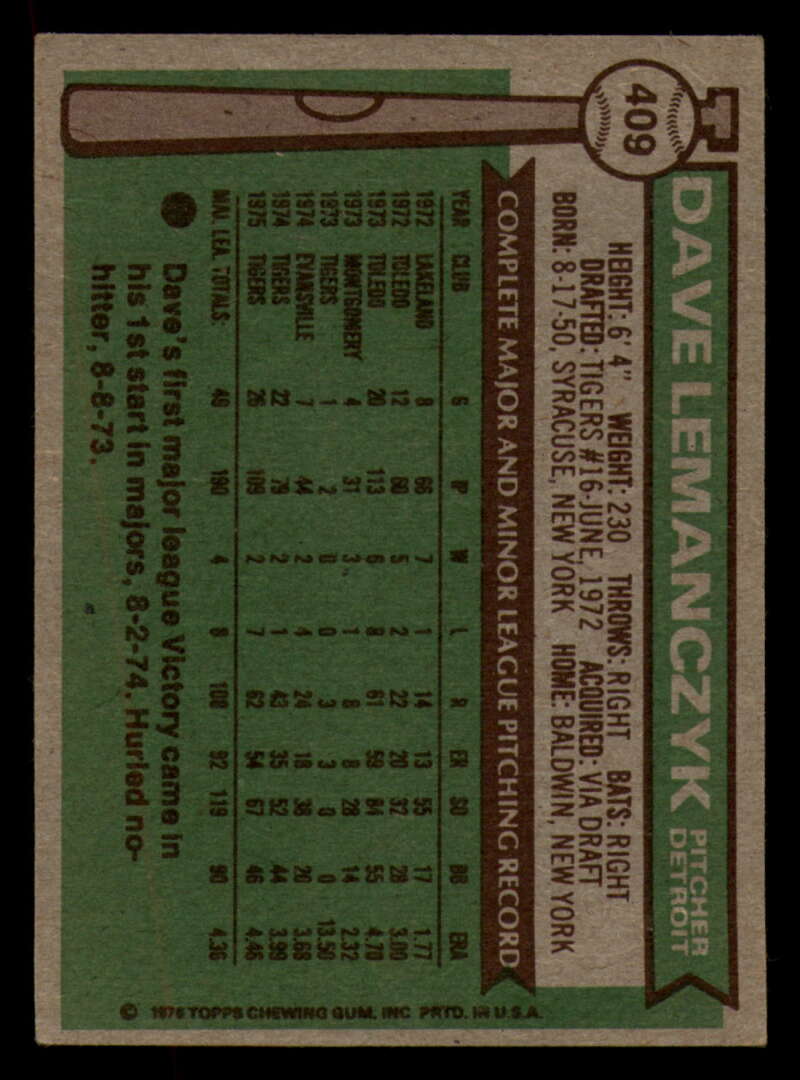 1976 Topps Baseball #391 to #450 - Complete your set - Pick your card - Picture 157 of 465