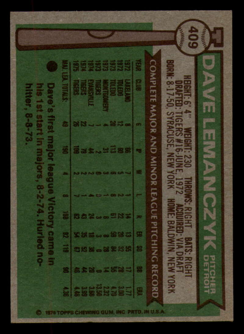 1976 Topps Baseball #391 to #450 - Complete your set - Pick your card - Picture 159 of 465
