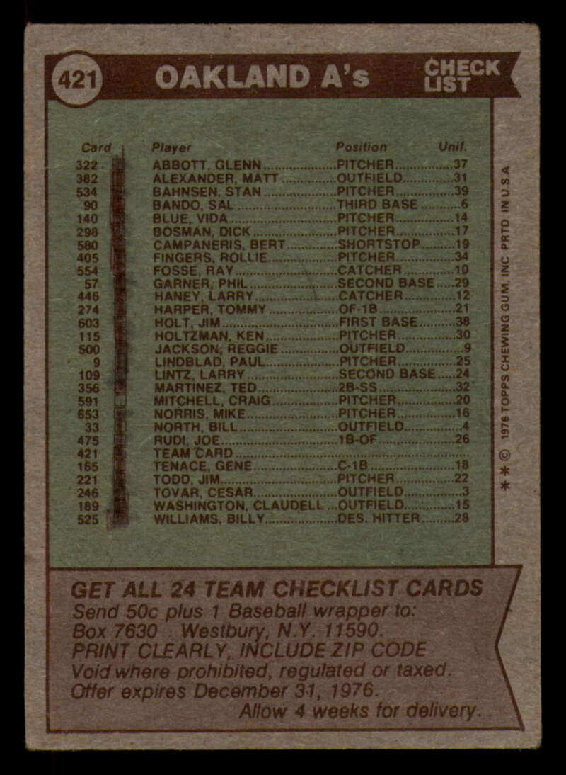 1976 Topps Baseball #391 to #450 - Complete your set - Pick your card - Picture 243 of 465