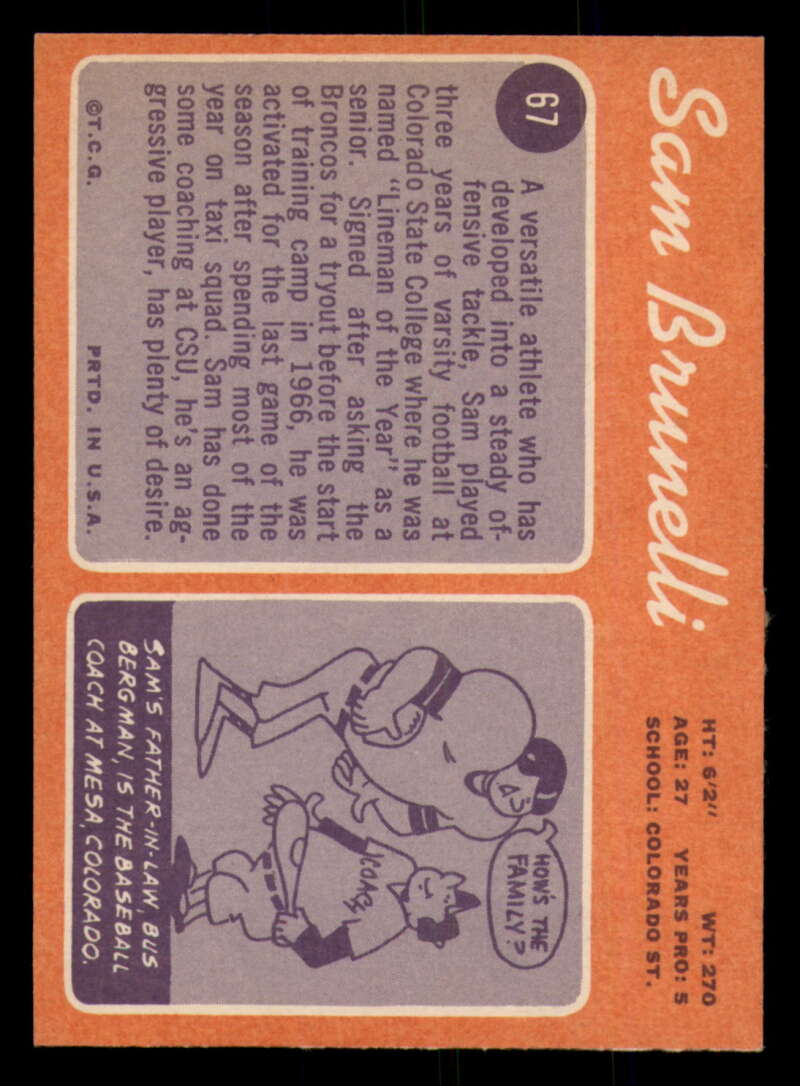 1970 Topps Football #1 to #89 - Complete your set - Pick your card - Picture 377 of 475