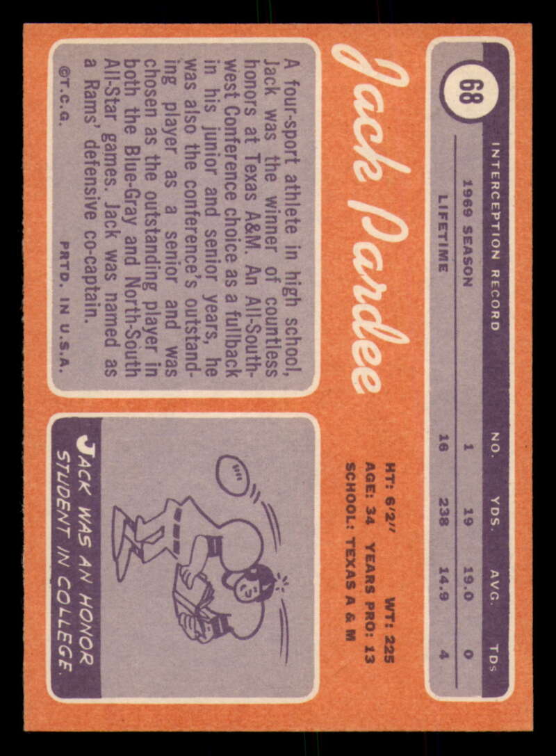 1970 Topps Football #1 to #89 - Complete your set - Pick your card - Picture 379 of 475