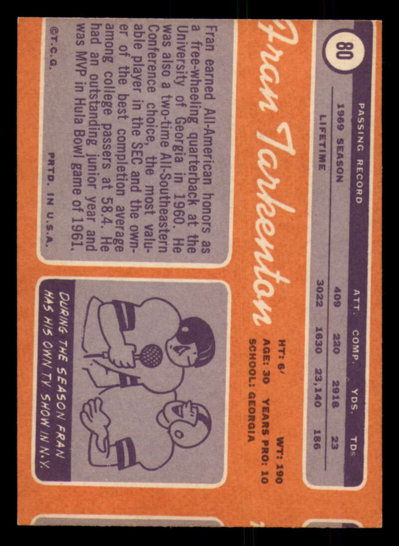 1970 Topps Football #1 to #89 - Complete your set - Pick your card - Picture 429 of 475