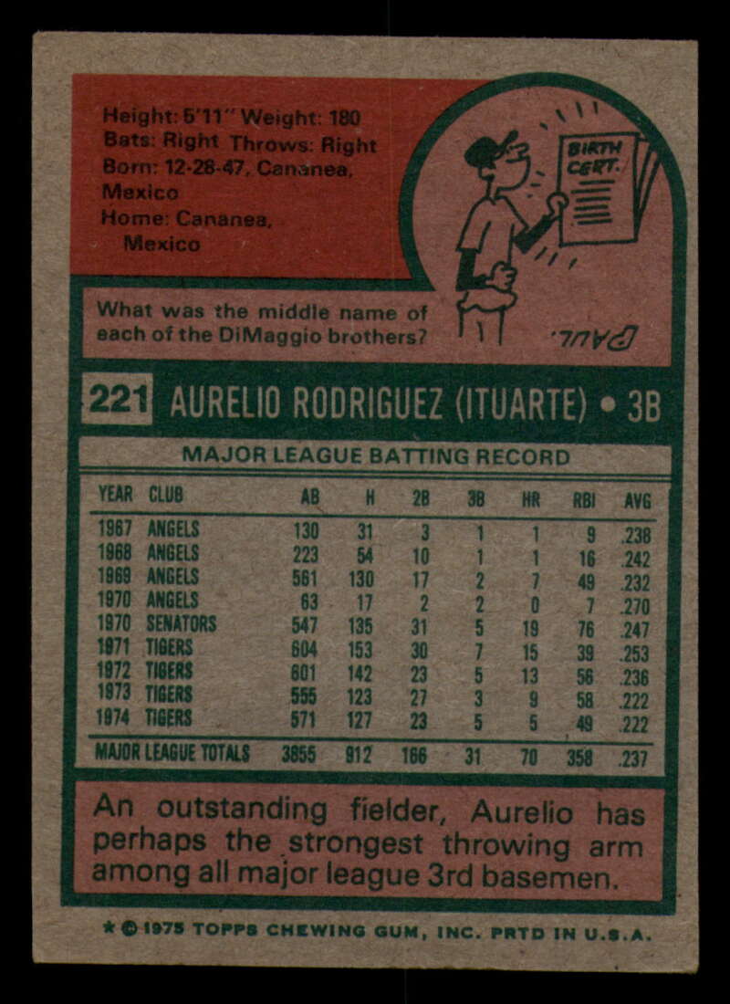 1975 Topps Baseball #166 - #259 - Complete your set - Pick your card - Picture 253 of 451