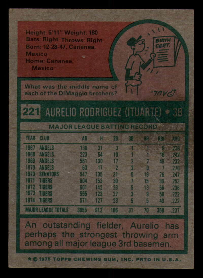 1975 Topps Baseball #166 - #259 - Complete your set - Pick your card - Picture 247 of 451