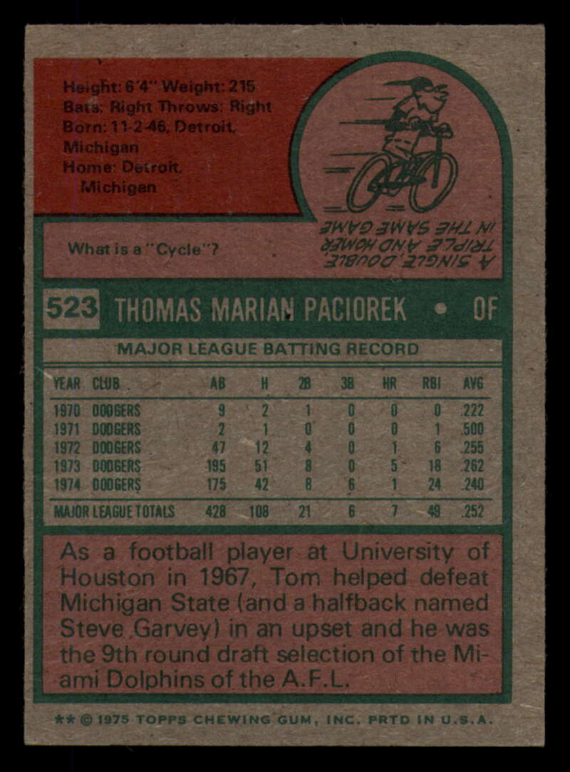 1975 Topps Baseball #516 - #585 - Complete your set - Pick your card - Picture 53 of 489