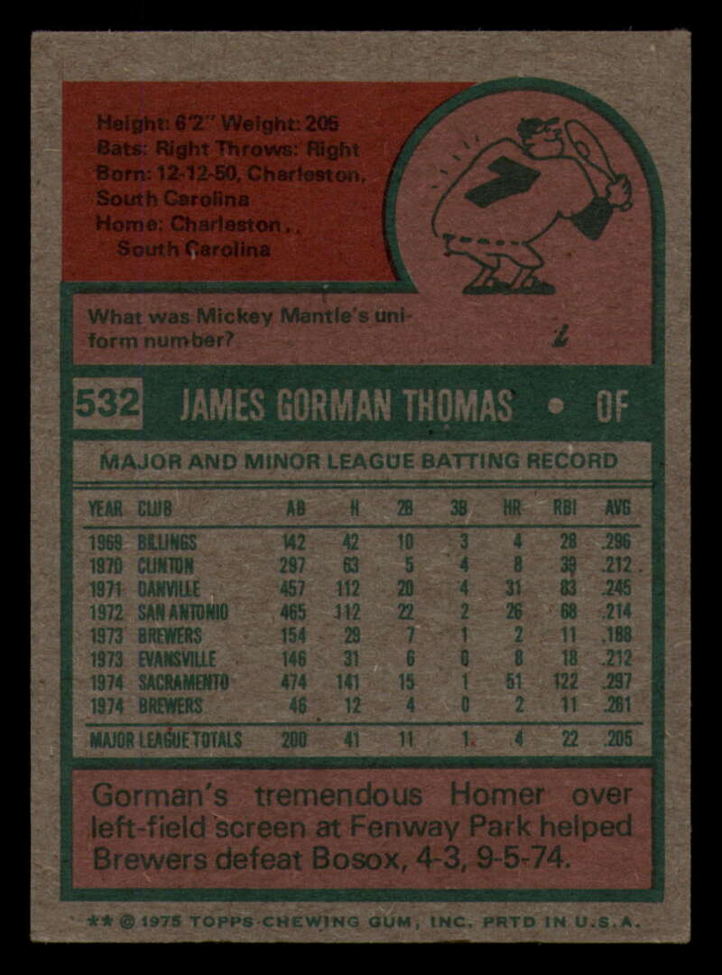 1975 Topps Baseball #516 - #585 - Complete your set - Pick your card - Picture 115 of 489