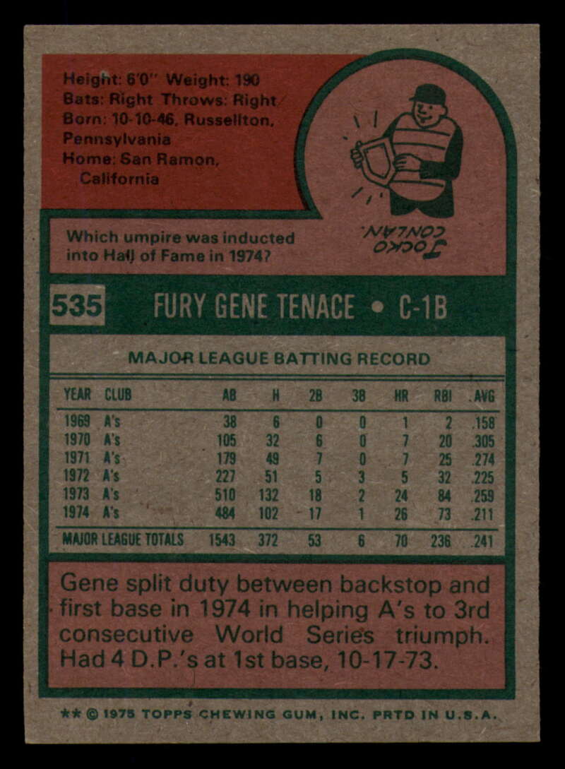 1975 Topps Baseball #516 - #585 - Complete your set - Pick your card - Picture 131 of 489