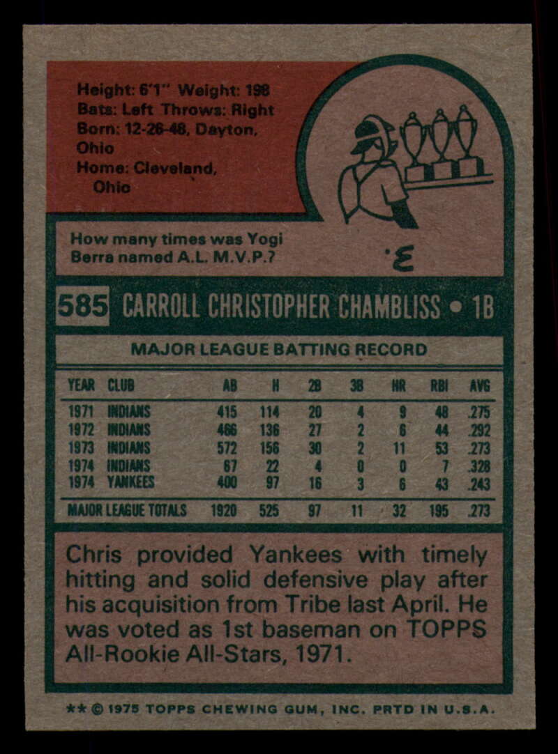 1975 Topps Baseball #516 - #585 - Complete your set - Pick your card - Picture 489 of 489