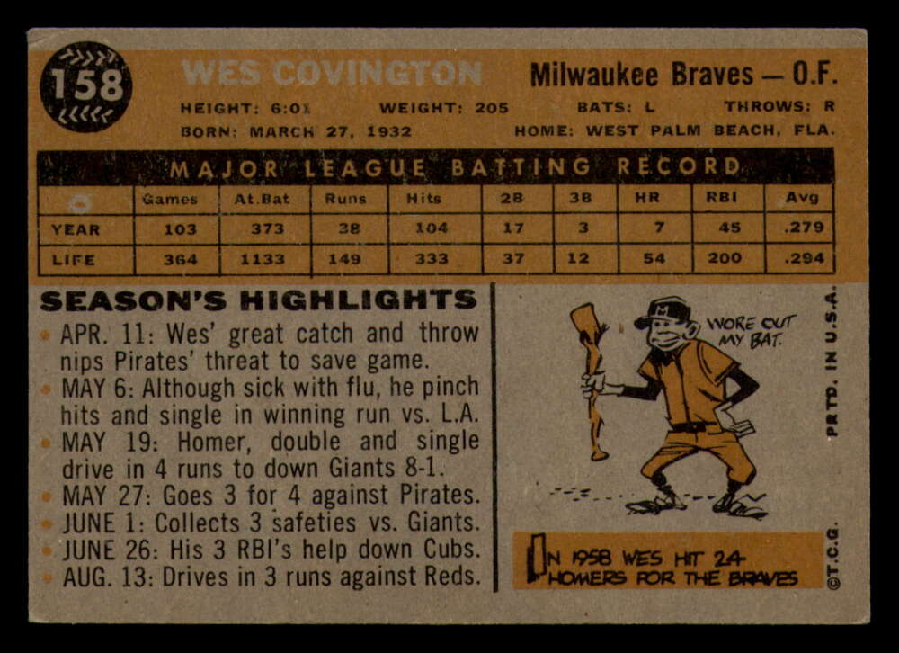 1960 Topps Baseball #91 to #180 - Complete your set - Pick your card - Picture 307 of 455