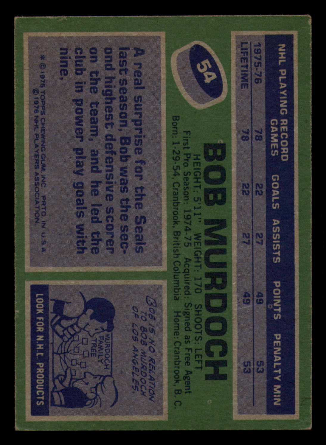 1976-77 Topps Hockey  #6 - #85 - Complete your set - Pick your Card - Picture 237 of 423