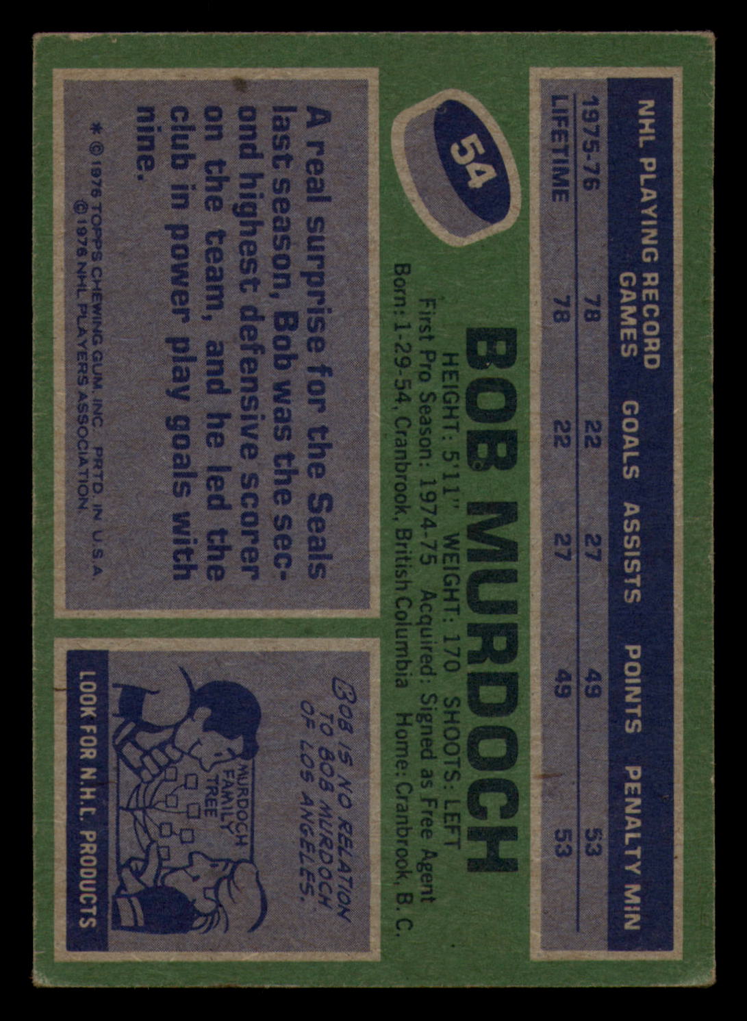 1976-77 Topps Hockey  #6 - #85 - Complete your set - Pick your Card - Picture 239 of 423