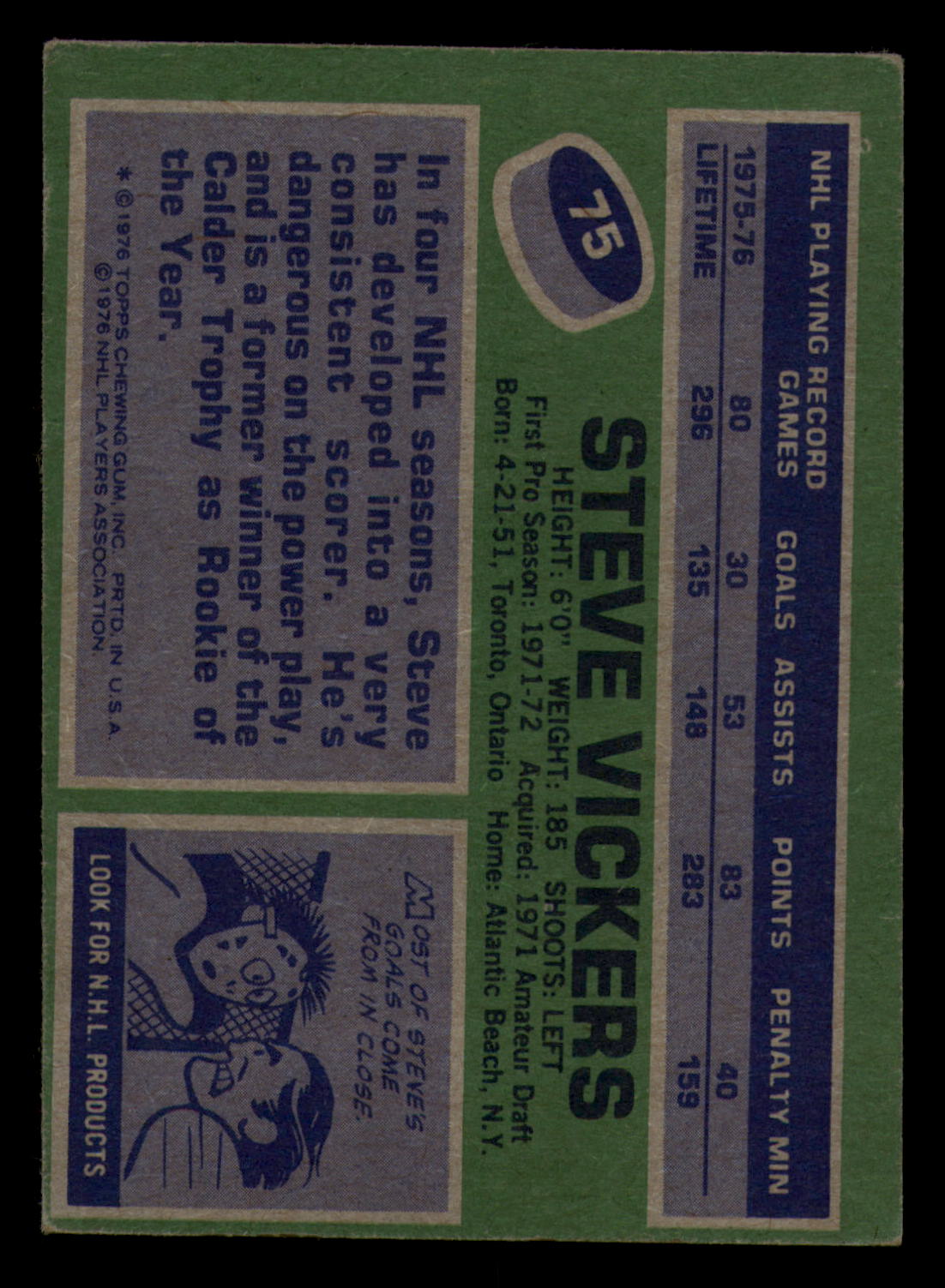 1976-77 Topps Hockey  #6 - #85 - Complete your set - Pick your Card - Picture 351 of 423