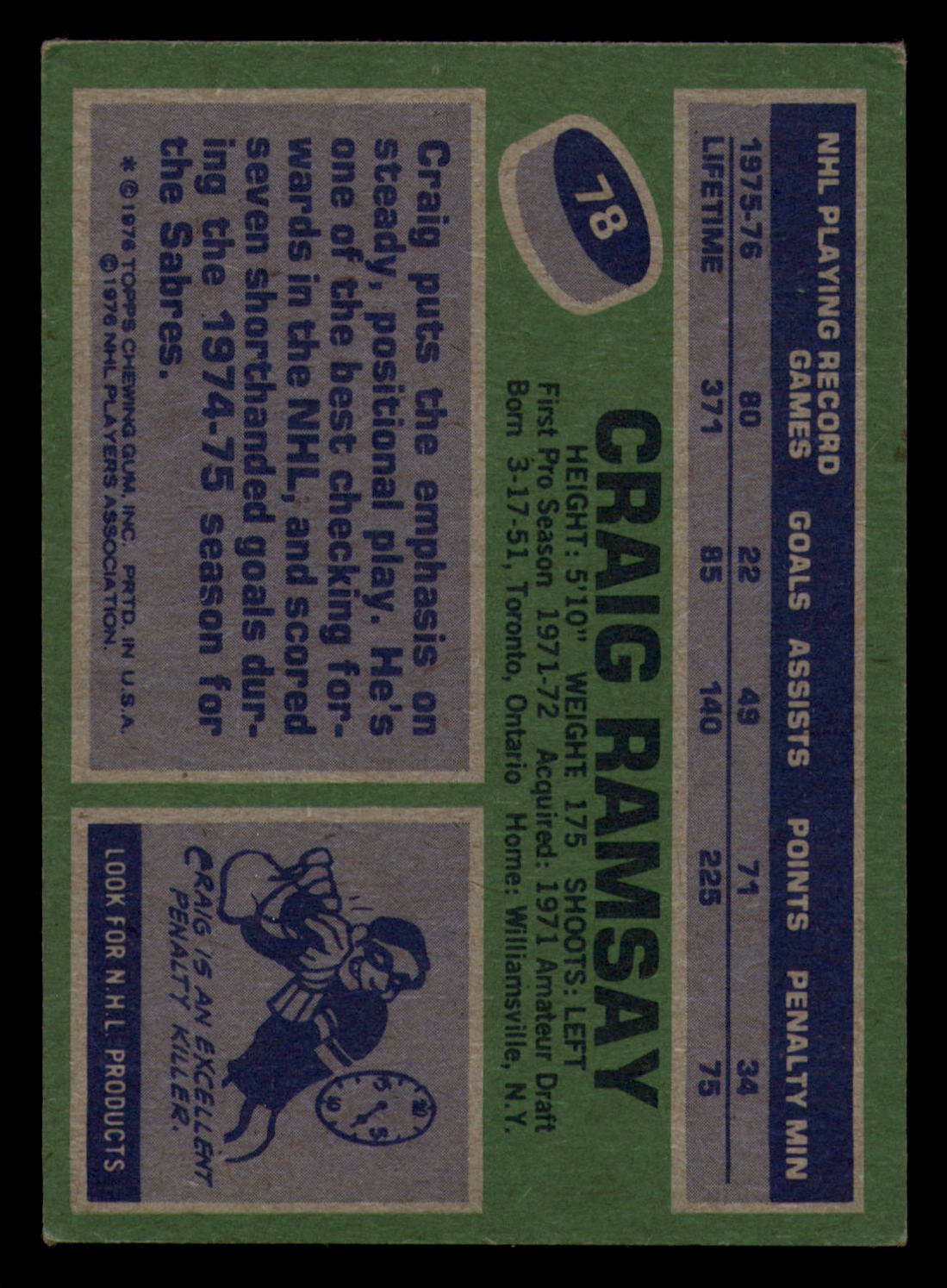 1976-77 Topps Hockey  #6 - #85 - Complete your set - Pick your Card - Picture 379 of 423