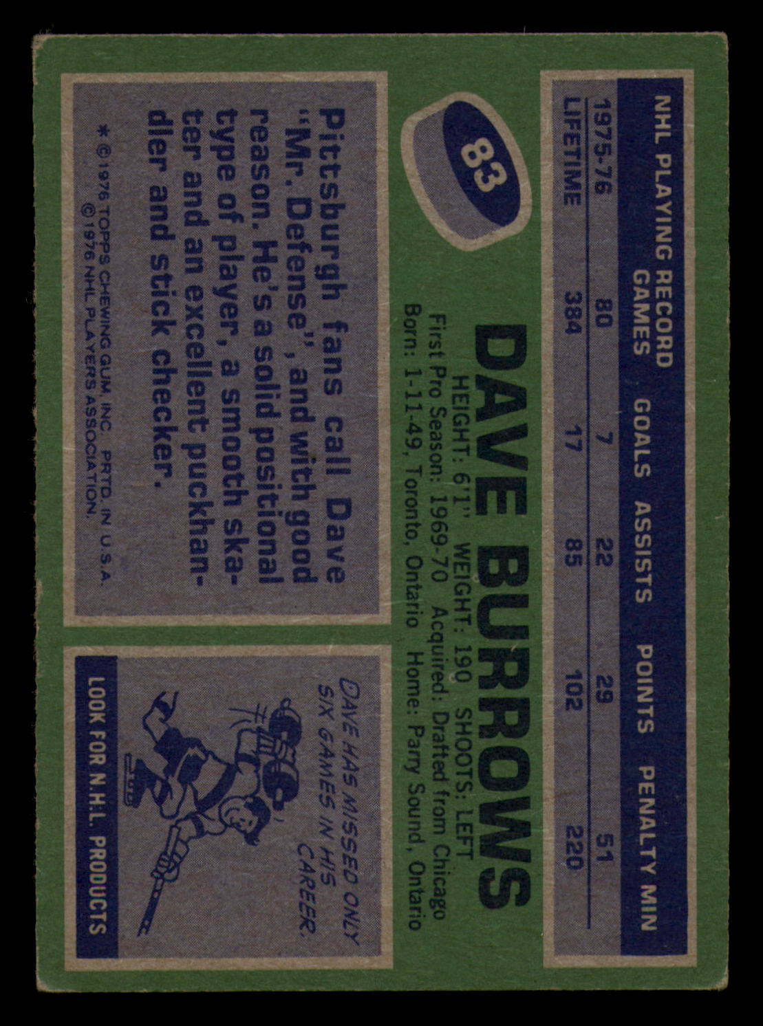 1976-77 Topps Hockey  #6 - #85 - Complete your set - Pick your Card - Picture 403 of 423