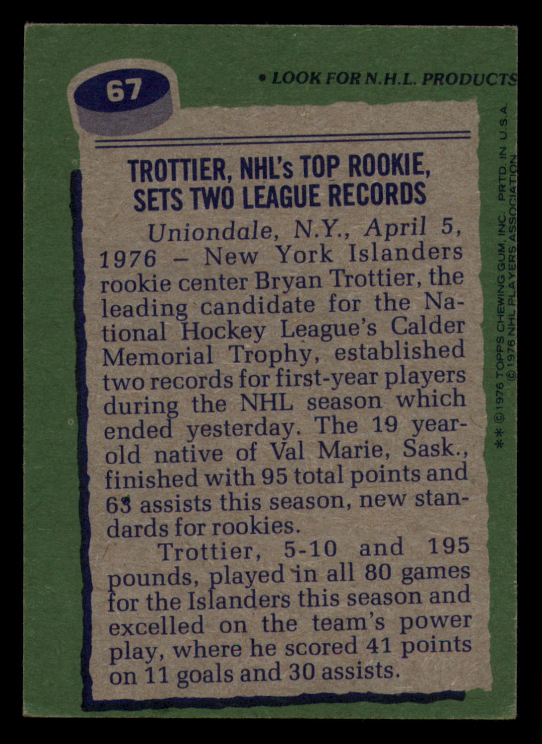 1976-77 Topps Hockey  #6 - #85 - Complete your set - Pick your Card - Picture 301 of 423