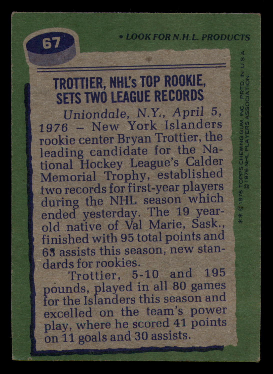 1976-77 Topps Hockey  #6 - #85 - Complete your set - Pick your Card - Picture 303 of 423