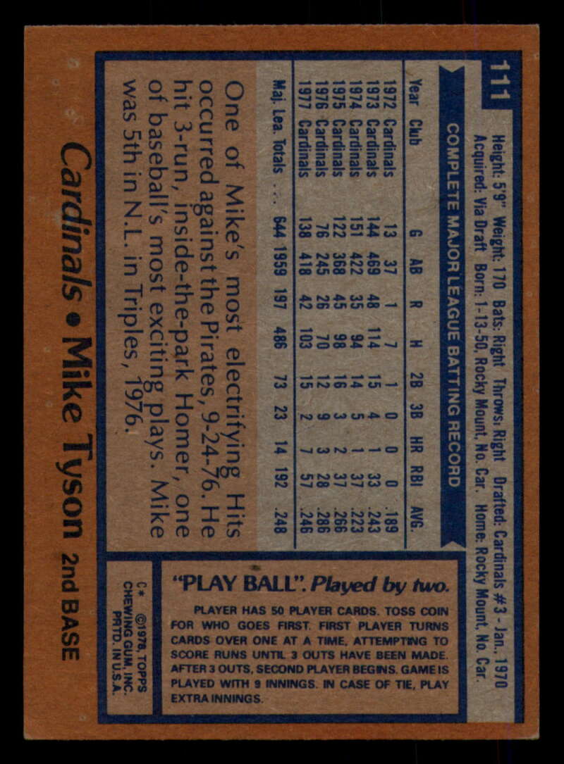 1978 Topps Baseball #111 - #160 - Complete your set - Pick your card - Picture 5 of 489