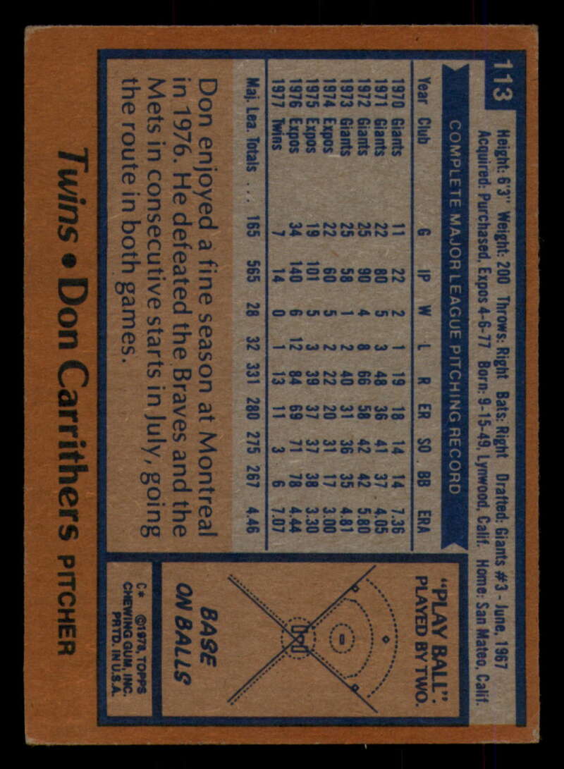 1978 Topps Baseball #111 - #160 - Complete your set - Pick your card - Picture 23 of 489