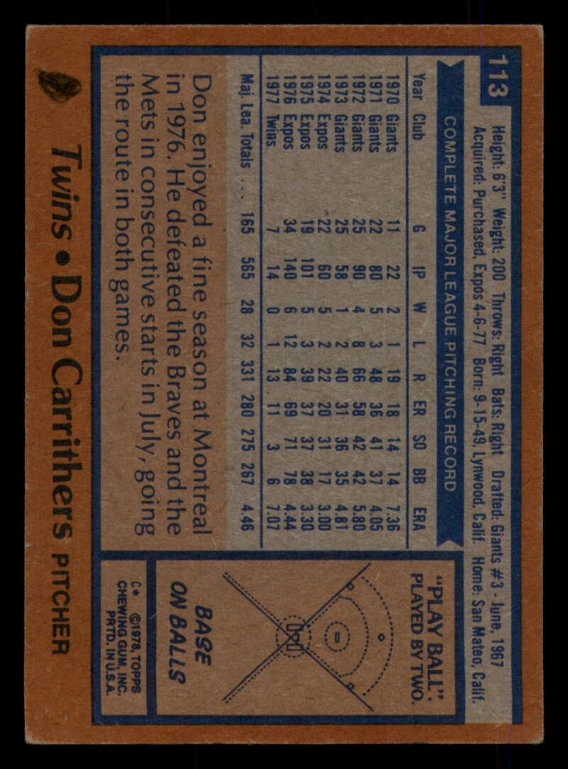 1978 Topps Baseball #111 - #160 - Complete your set - Pick your card - Picture 25 of 489