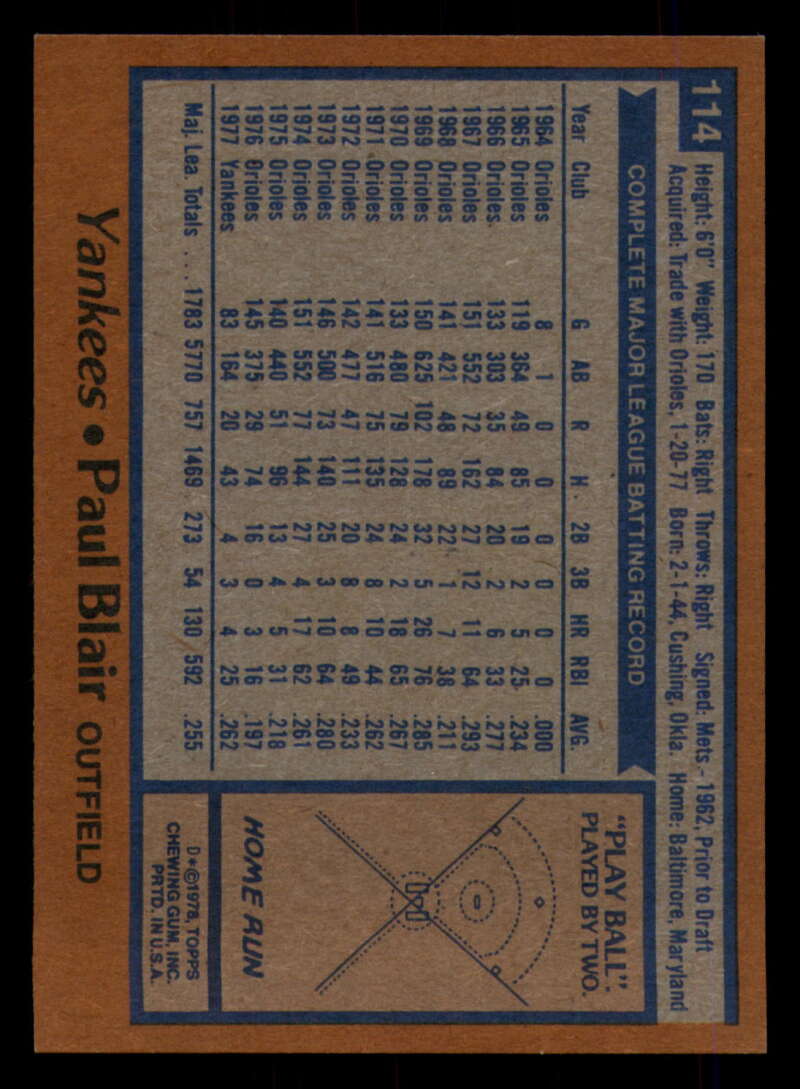 1978 Topps Baseball #111 - #160 - Complete your set - Pick your card - Picture 31 of 489