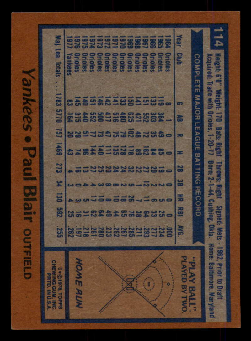 1978 Topps Baseball #111 - #160 - Complete your set - Pick your card - Picture 33 of 489
