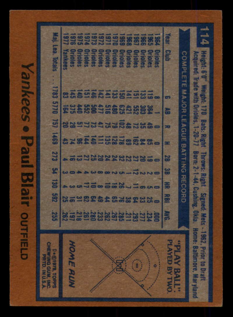 1978 Topps Baseball #111 - #160 - Complete your set - Pick your card - Picture 35 of 489