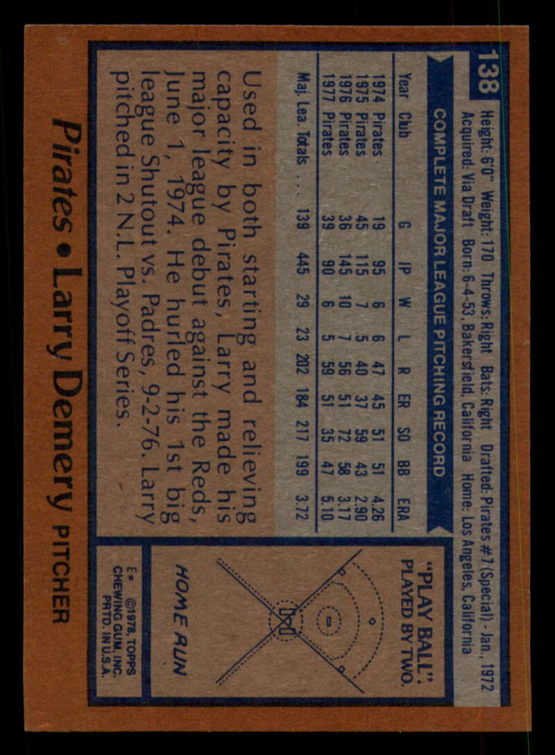1978 Topps Baseball #111 - #160 - Complete your set - Pick your card - Picture 273 of 489