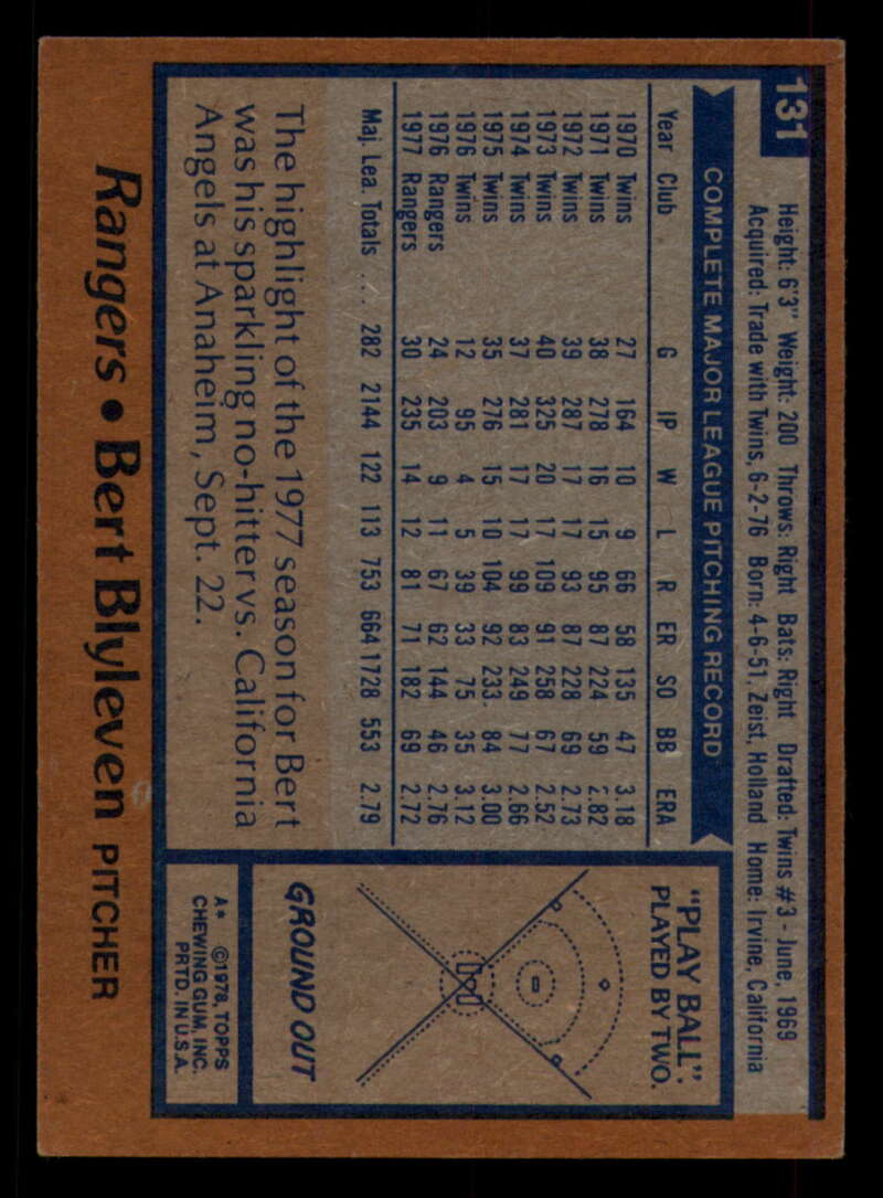 1978 Topps Baseball #111 - #160 - Complete your set - Pick your card - Picture 199 of 489