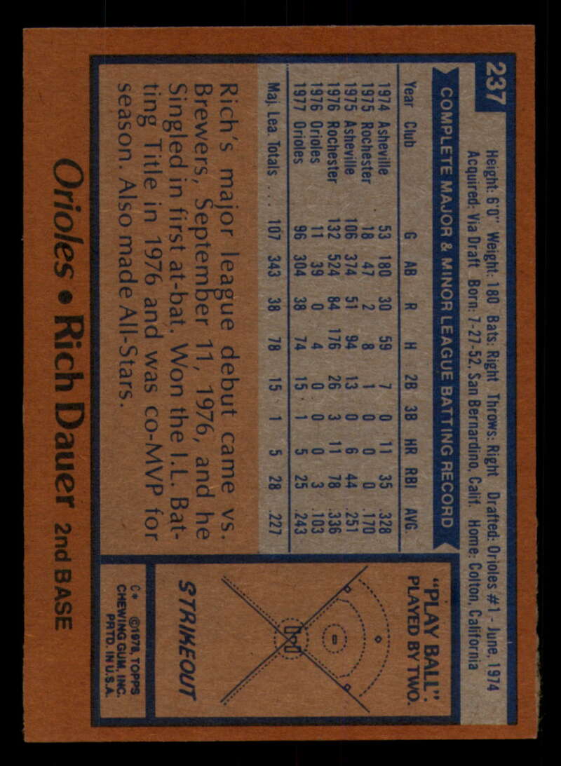 1978 Topps Baseball #216 - #265 - Complete your set - Pick your card - Picture 215 of 497