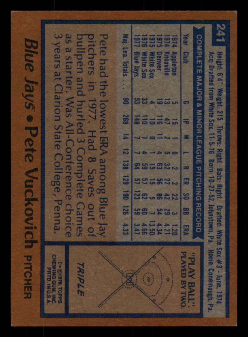 1978 Topps Baseball #216 - #265 - Complete your set - Pick your card - Picture 261 of 497