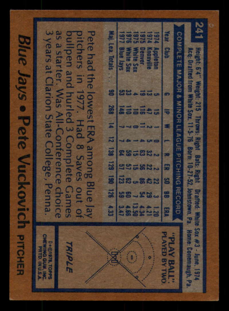 1978 Topps Baseball #216 - #265 - Complete your set - Pick your card - Picture 265 of 497