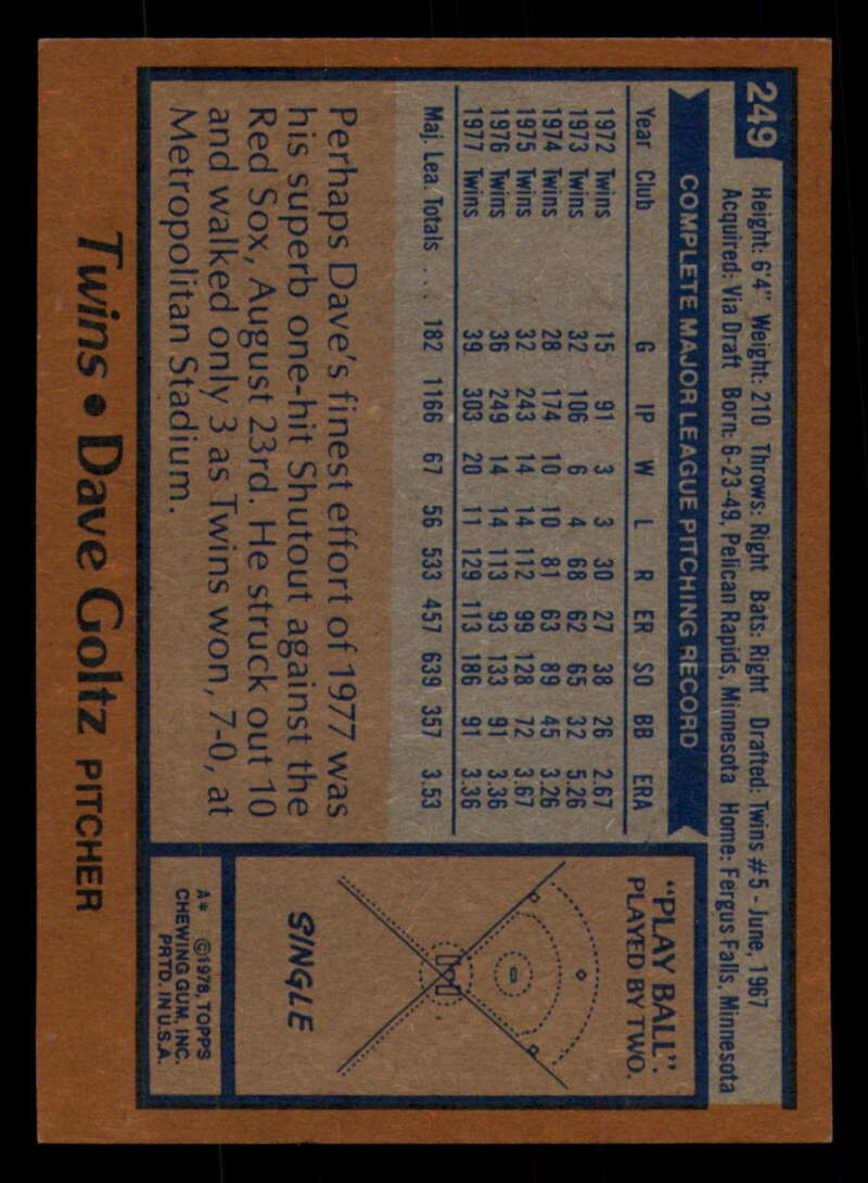 1978 Topps Baseball #216 - #265 - Complete your set - Pick your card - Picture 337 of 497