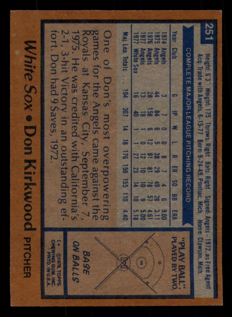 1978 Topps Baseball #216 - #265 - Complete your set - Pick your card - Picture 357 of 497