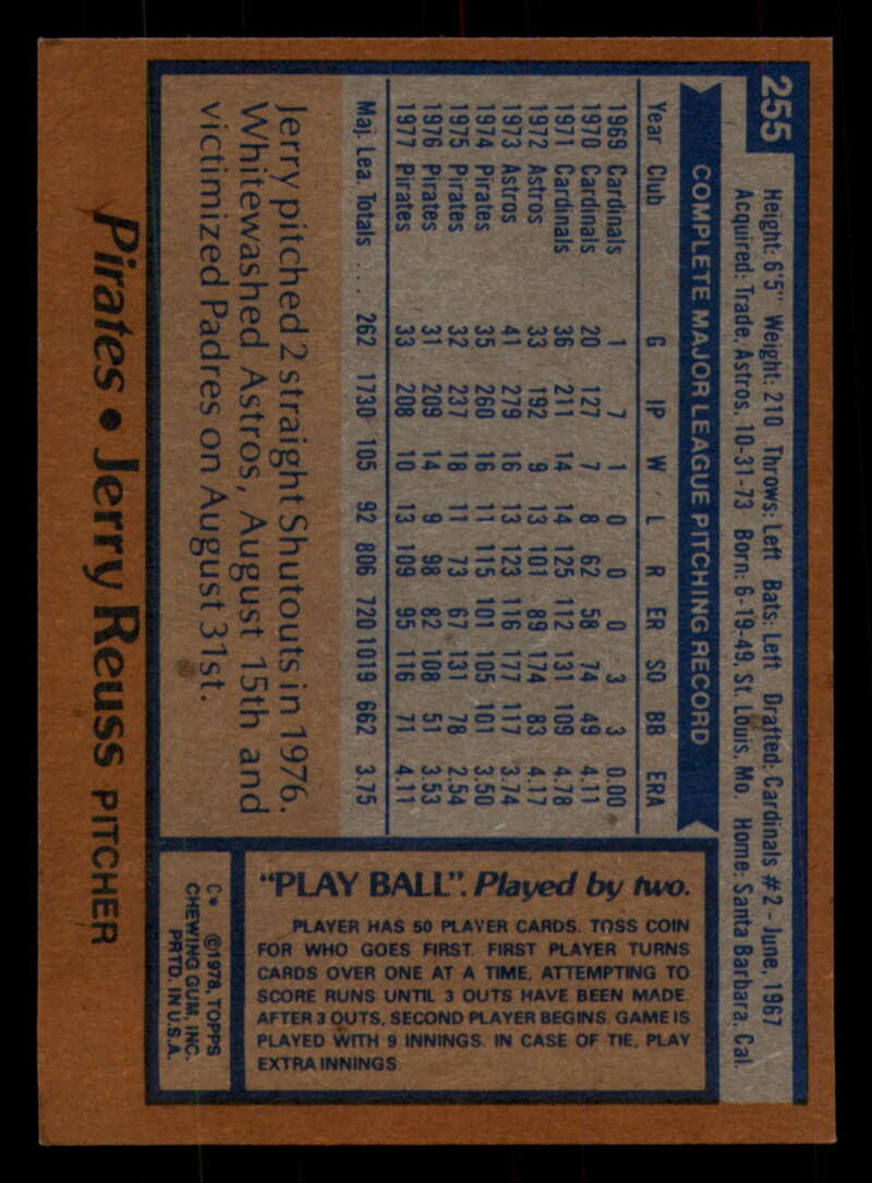 1978 Topps Baseball #216 - #265 - Complete your set - Pick your card - Picture 397 of 497