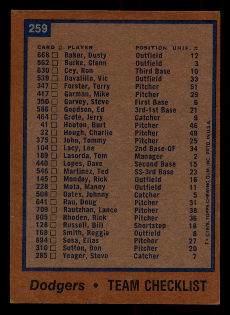 1978 Topps Baseball #216 - #265 - Complete your set - Pick your card - Picture 431 of 497