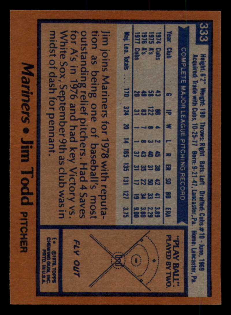 1978 Topps Baseball #316 - #365 - Complete your set - Pick your card - Picture 177 of 491