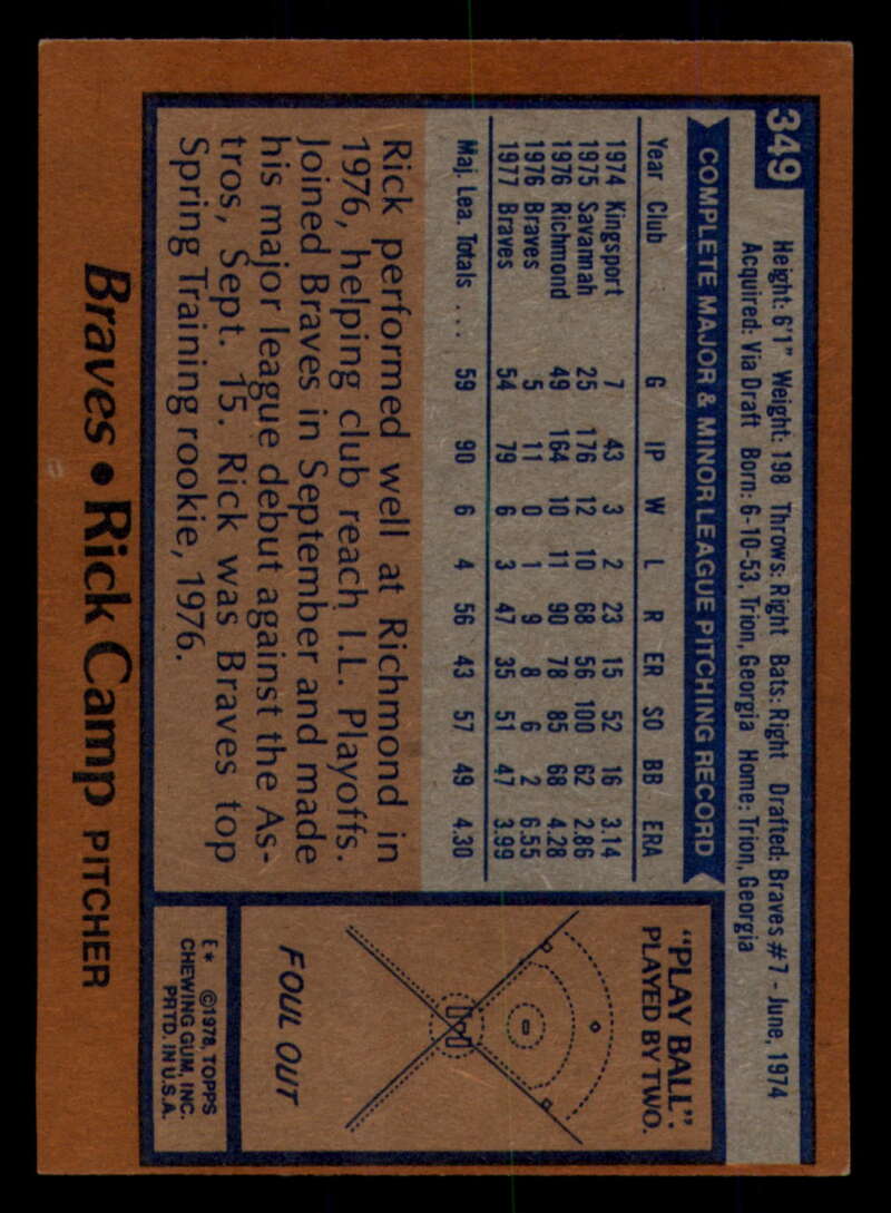 1978 Topps Baseball #316 - #365 - Complete your set - Pick your card - Picture 339 of 491