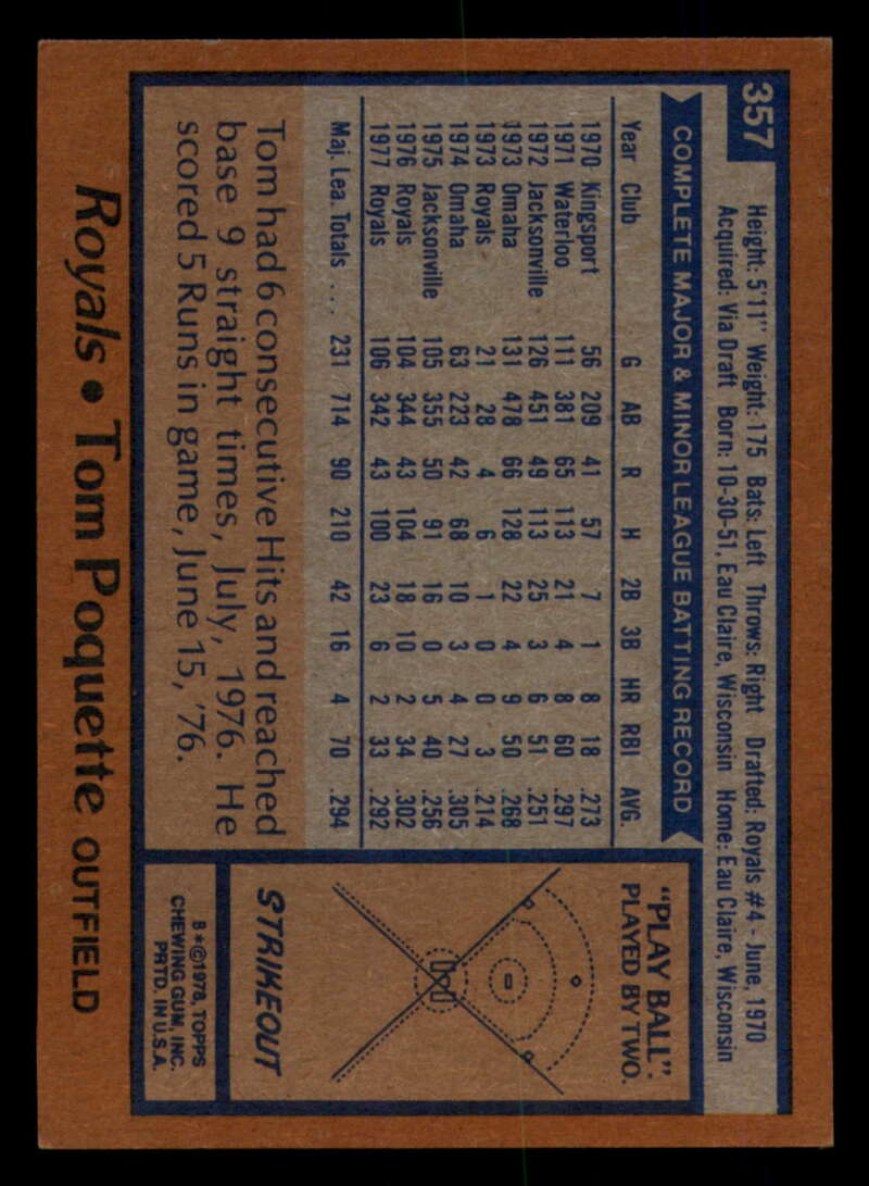 1978 Topps Baseball #316 - #365 - Complete your set - Pick your card - Picture 409 of 491