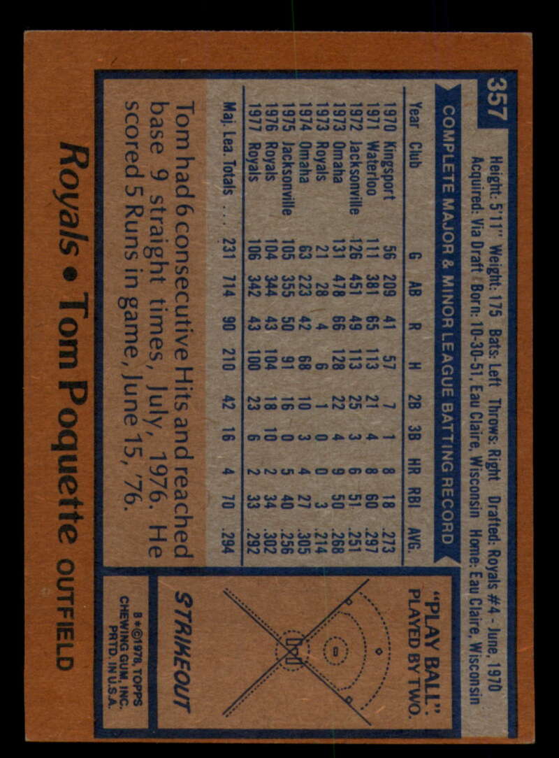 1978 Topps Baseball #316 - #365 - Complete your set - Pick your card - Picture 411 of 491
