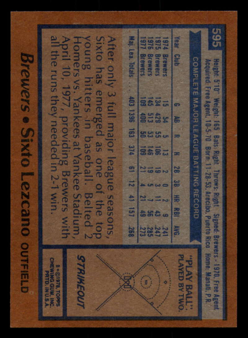 1978 Topps Baseball #571 - #625 - Complete your set - Pick your card - Picture 197 of 499