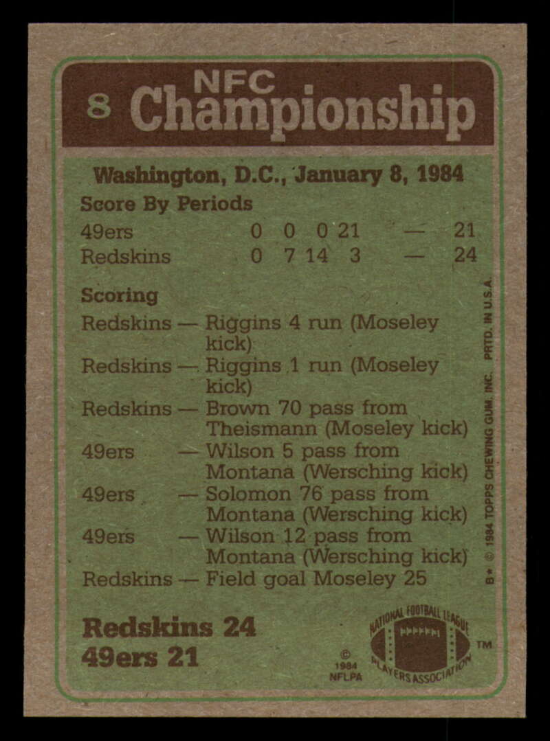 1984 Topps Football - #1  -  #60 - Complete your set - Pick your card - Picture 29 of 323