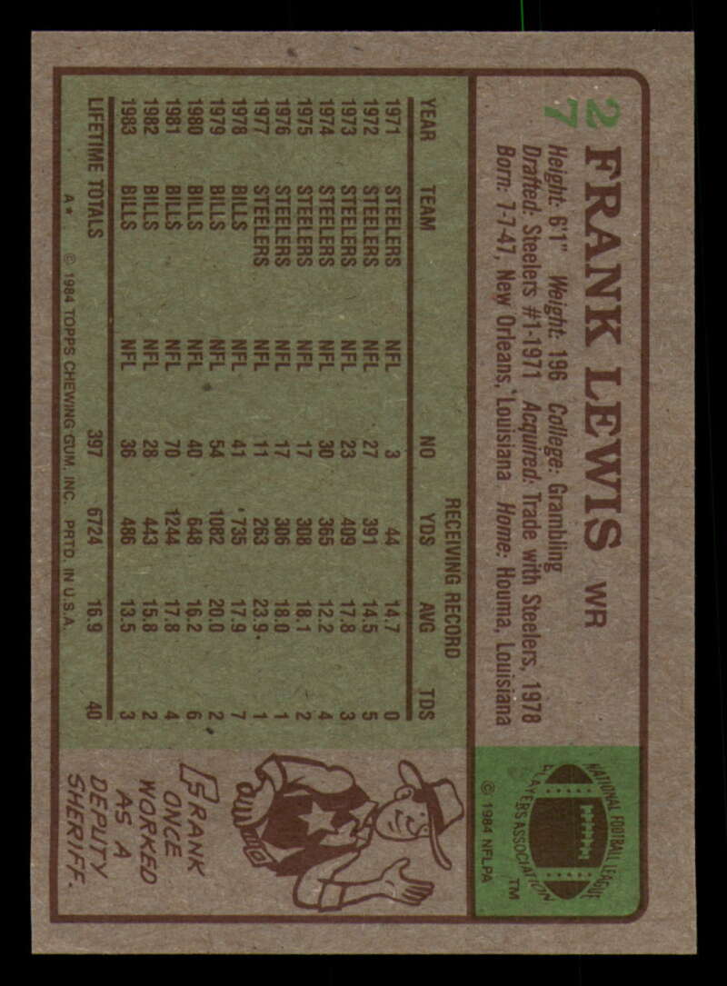 1984 Topps Football - #1  -  #60 - Complete your set - Pick your card - Picture 135 of 323