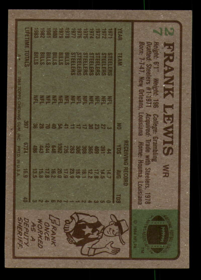 1984 Topps Football - #1  -  #60 - Complete your set - Pick your card - Picture 137 of 323